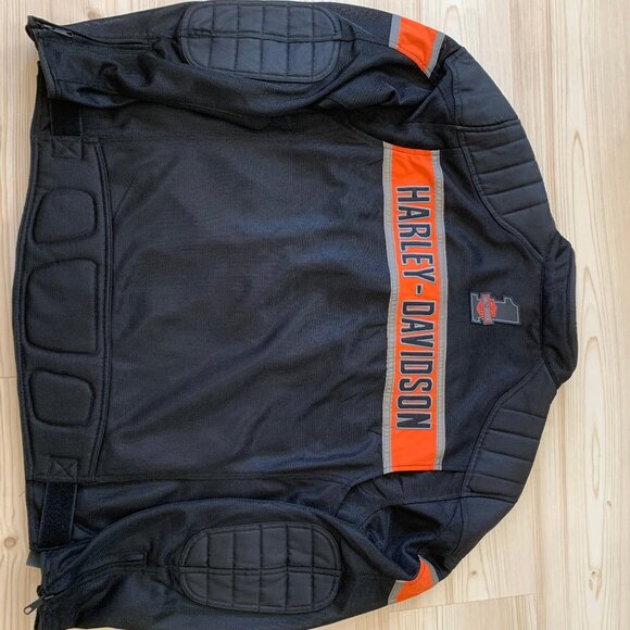 New Harley-Davidson Men's Trenton Colorbocked Mesh Riding Jacket Black  TALL 2XL - Picture 10 of 10